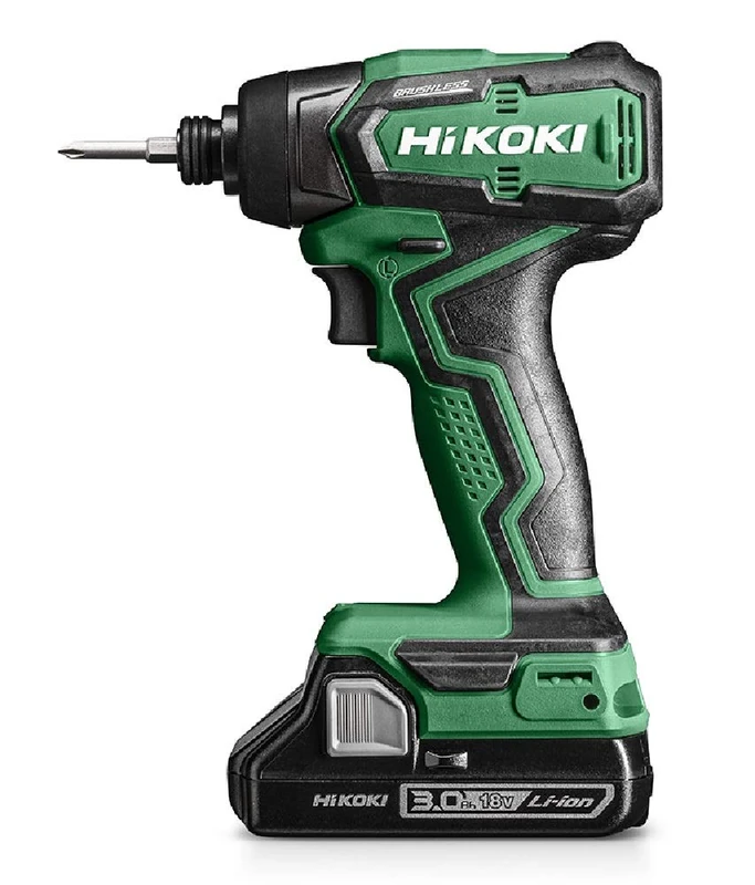 HIKOKI Akku Schlagschrauber WH18DDWQZ, 1/4" Werkzeugaufnahme (18V, 2X 3,5Ah Akku, Max. Festdrehmoment: 140 Nm, Bolzen und Muttern: M5-M14, Brushless, Zubehör Koffer, Akku, Ladegerät)