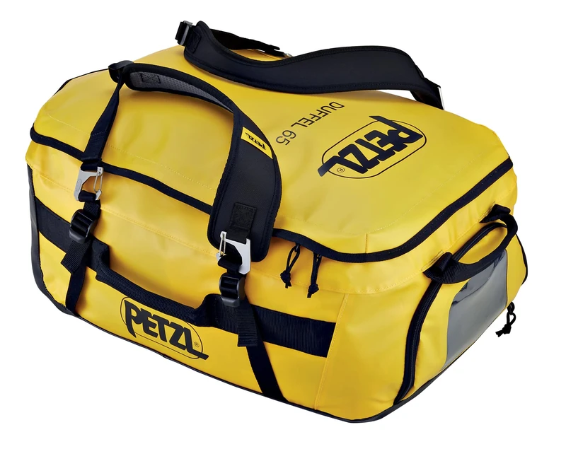 PETZL, Duffel 65, From Medium Capacity Transport Sacco, Yellow Black, 65 L, Unisex-Adult