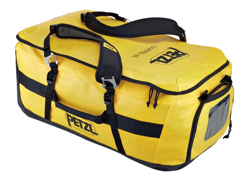 PETZL, Duffel 85, From Large Capacity Transport Sacco, Yellow Black, 85 L, Unisex-Adult