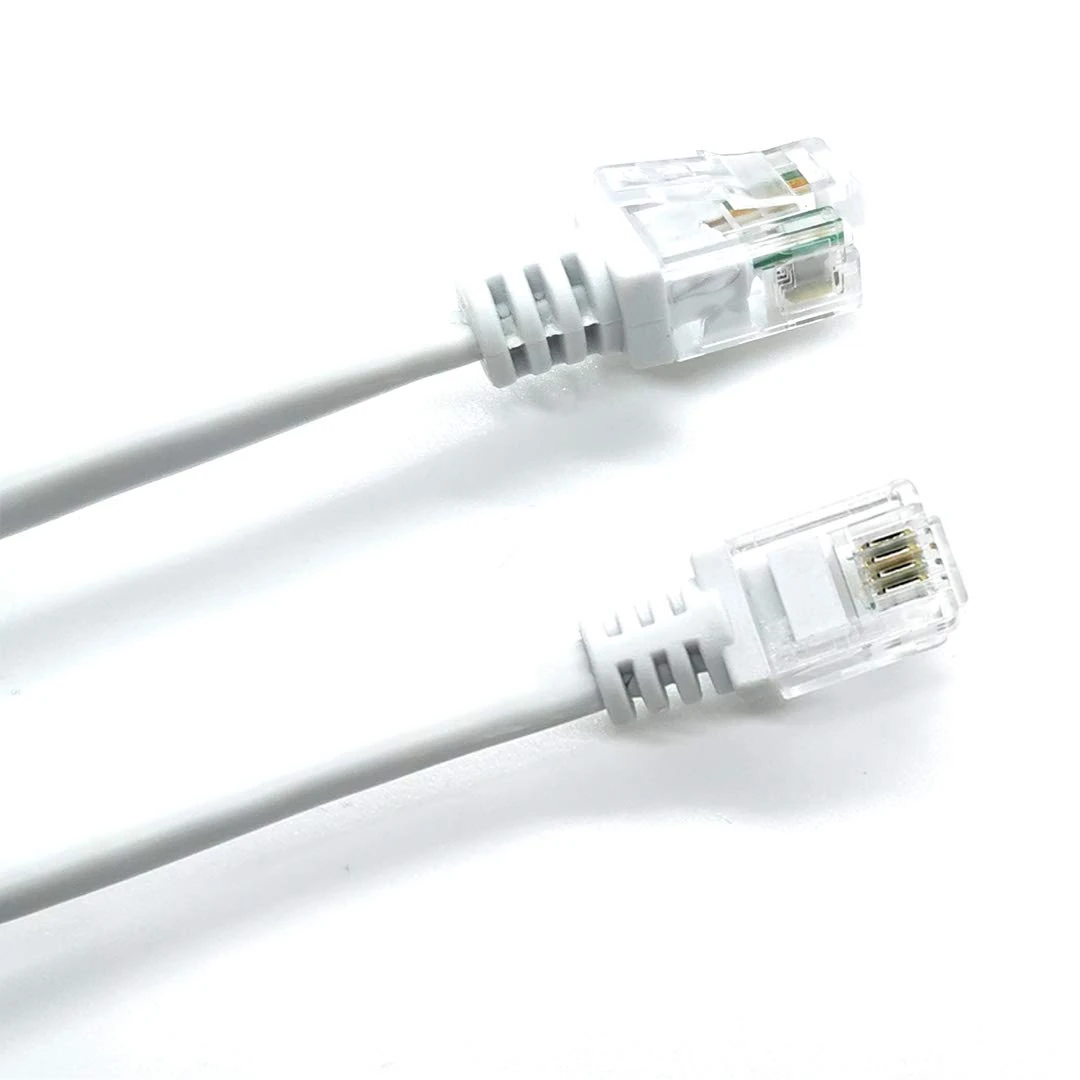 ASNQ ADSL Cable 20m - RJ11 to RJ11 - High Speed Broadband Cable for Modem to Phone Socket - White