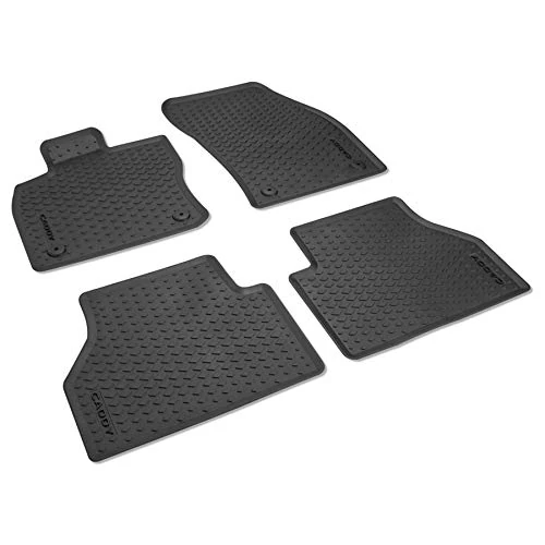 Volkswagen 2K806150082V Rubber Floor Mats All-Weather Mats 4 x Rubber Mats with Caddy Lettering