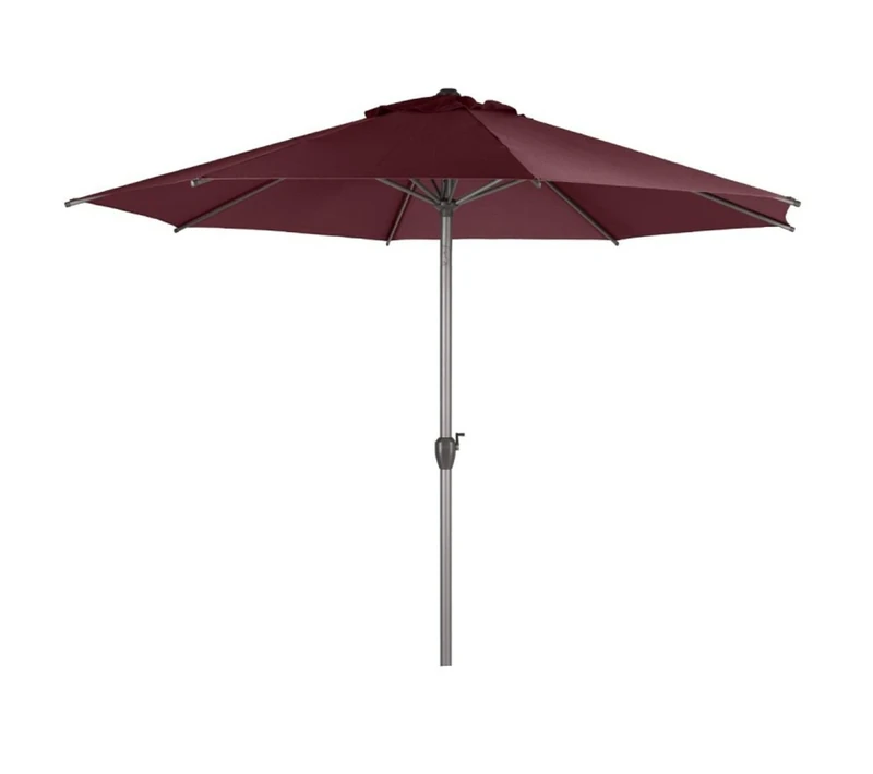 Hespéride - Loompa Round Straight Parasol Bordeaux, Burgundy, 292 cm x 250 cm