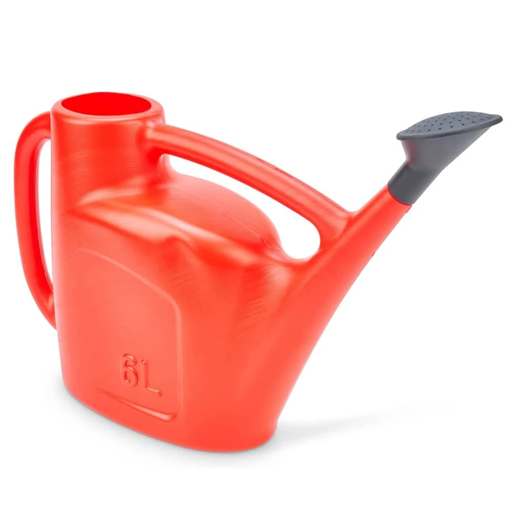 ACCURATE - 6L Red Watering Can with Detachable Sprinkler Rose Head | Lightweight for Indoor & Outdoor Use