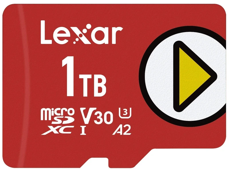 Lexar PLAY 1TB Micro SD Card, microSDXC UHS-I Memory Card, Up to 160MB/s R/100MB/s W, U3, V30, A2, C10 microSD TF Card for Nintendo-Switch/Portable Gaming Device/Smartphone/Tablet (LMSPLAY001T-BNNAG)
