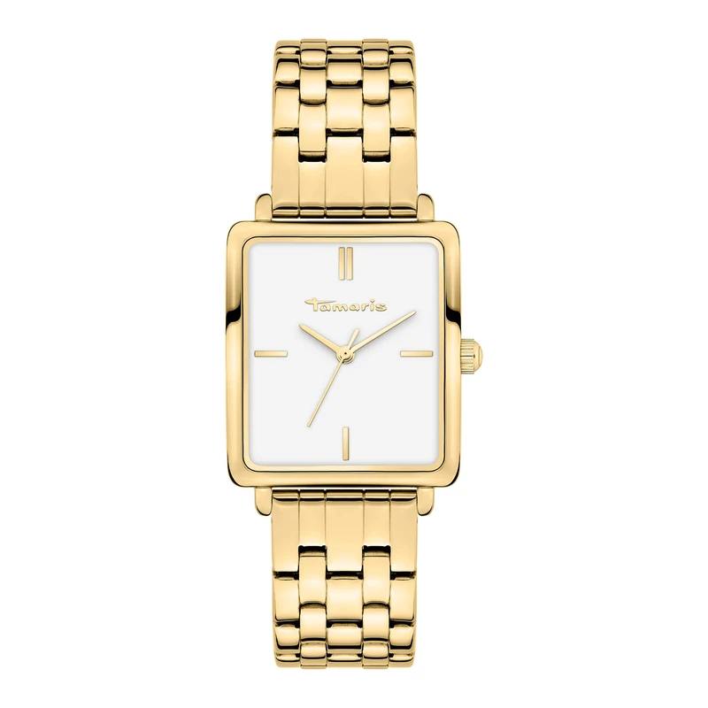 Tamaris Ladies Watch - Quartz Watch for Women with Square Case, Gold, Gold Square