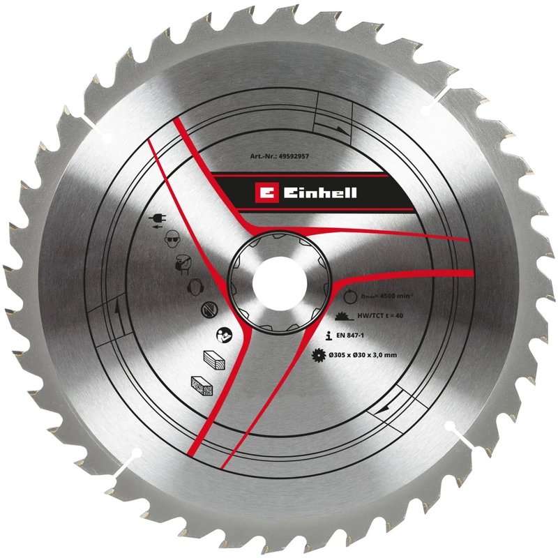 kwb by Einhell Saw Blade (Diameter 305 x 30 mm, 40 Teeth, Suitable for chop mitre Saw TC-MA 3017 T and Other mitre saws)