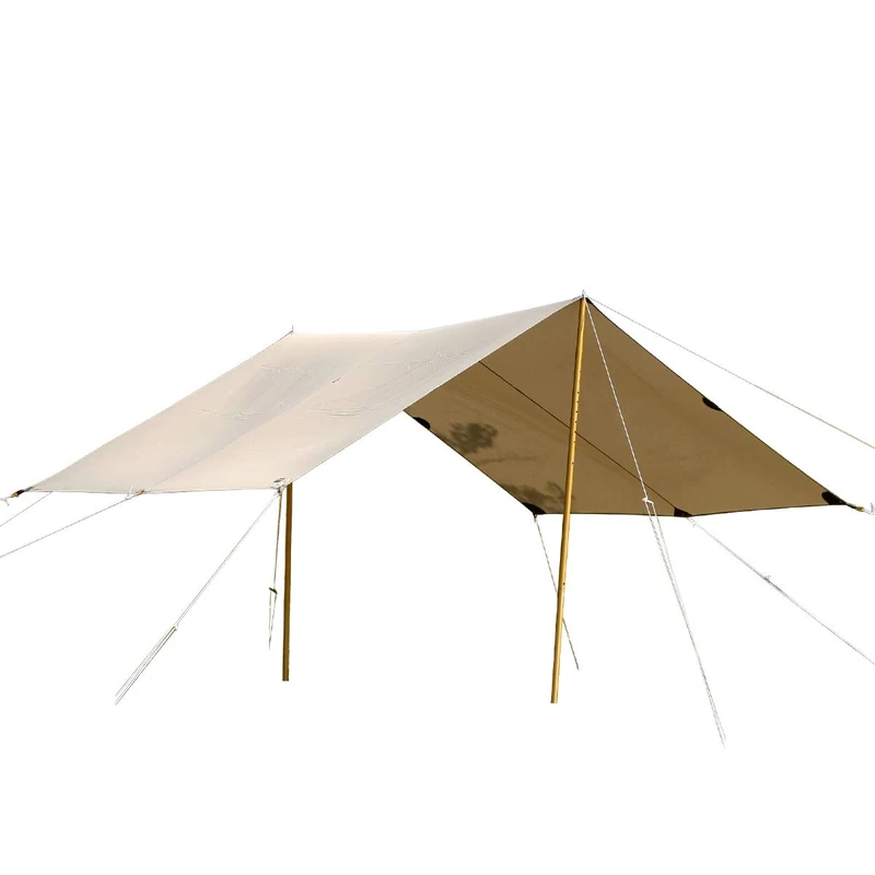 Tatonka Tarp 4 TC (285 x 400 cm) - Waterproof Tarp Made of Cotton Blend Fabric with Excellent UV Stability, Eyelets and Flap Loops - Protects Against Sun, Wind and Rain - Beige