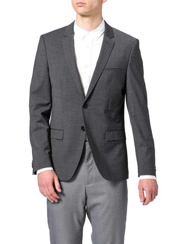 HUGO Men's Artim204x 10217983 01 Blazer, Grey (Dark Grey), 36