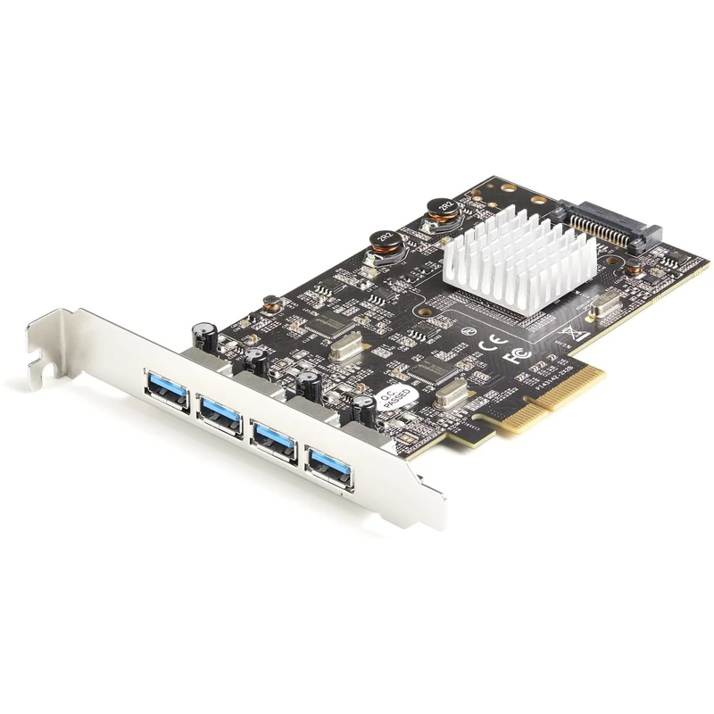 StarTech.com 4-Port USB PCIe Card - 10Gbps USB 3.1/3.2 Gen 2 Type-A PCI Express Expansion Card with 2 Controllers - 4x USB-A - USB PCIe Add-On Adapter Card - Windows/Mac/Linux (PEXUSB314A2V2)