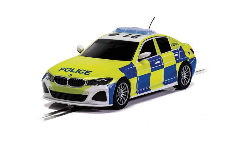 Scalextric C4165 BMW 330i M-Sport - Police Car, Blue/Yellow