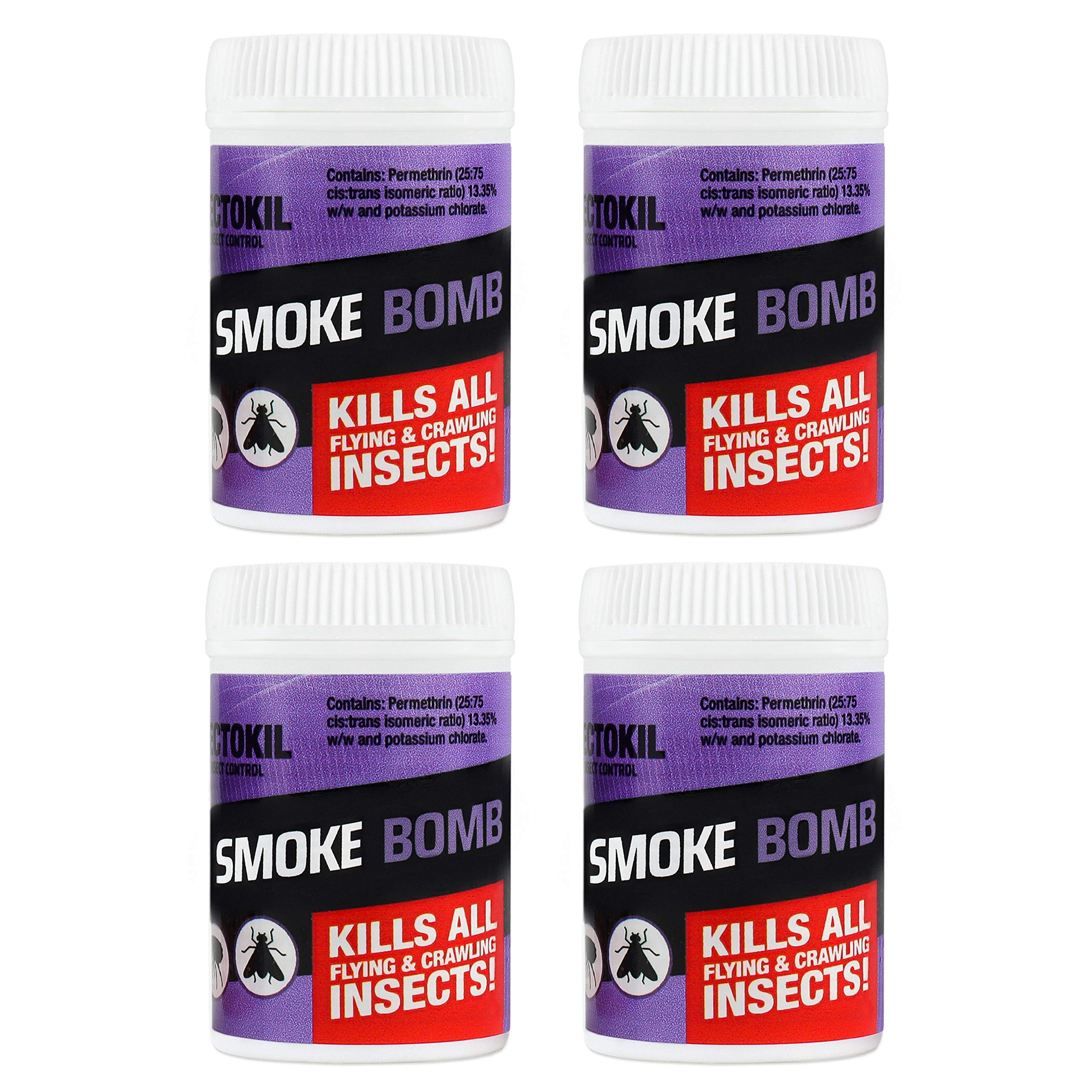 Insectokil Smoke Bombs (Pack of 4) Mini Smoke Bomb Foggers For Effective Control Of All Flying And Crawling Insects