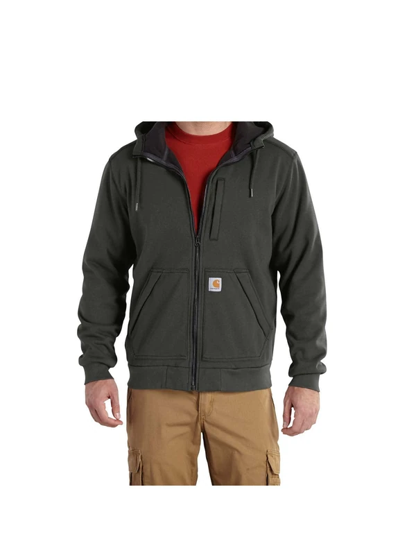 Carhartt Men's Wind Fighter® Relaxed Fit Midweight Full-Zip Sweatshirt, Peat, M