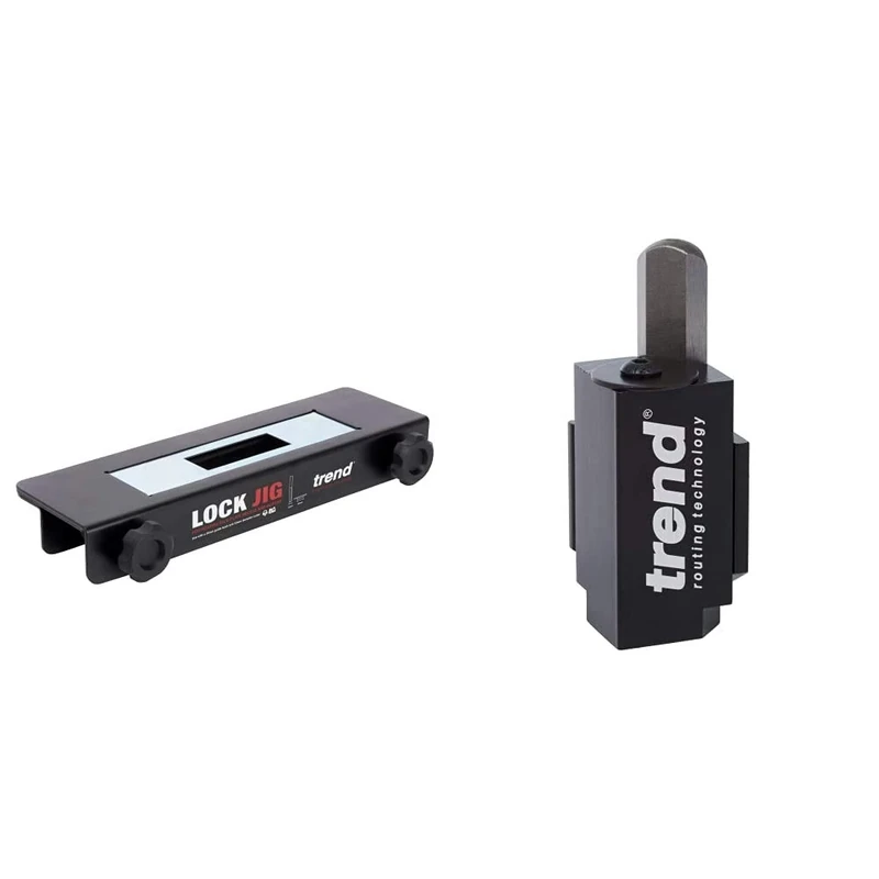 Trend Lock/JIG for Routing Face-Plate Recess and Mortise - Doorlock Installation Tool & C Corner Wood Chisel for Square Hinge and Lock Face Fitting, Black, 70mm