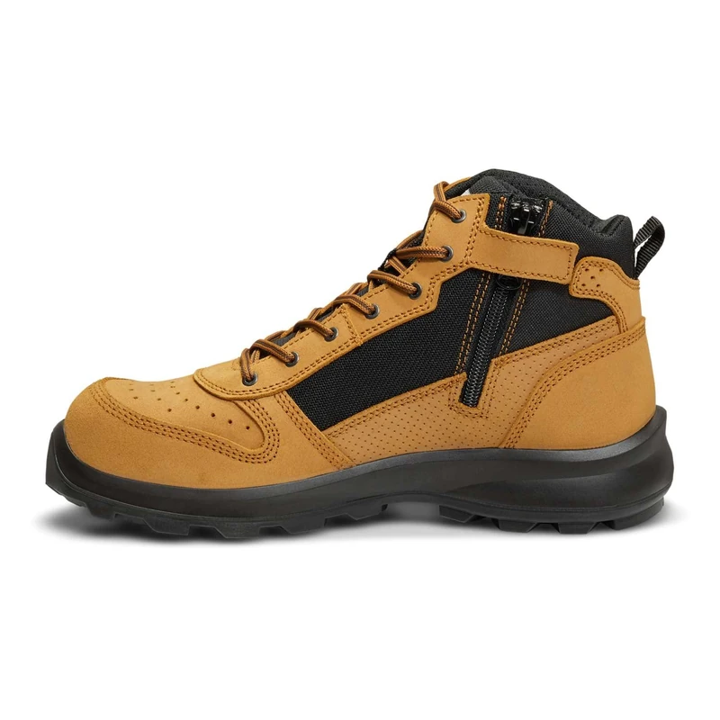 Carhartt Men's Michigan Rugged Flex® S1P Midcut Zip Safety Boot, Wheat, 47