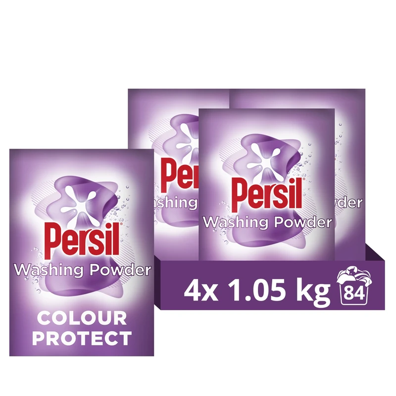 Persil Colour Protect Washing Powder keeps colours bright for outstanding stain removal in cold washes 84 washes (4x 1.05 kg)