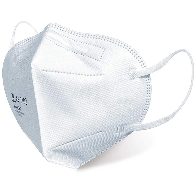 Beurer MM 50 FFP 2 Respirator Mask 5-Layer Mask for Filtering Inhaled and Exhaled Air, Additional Protection Against Droplets and Microorganisms, Metal Nose Clip, Pack of 40