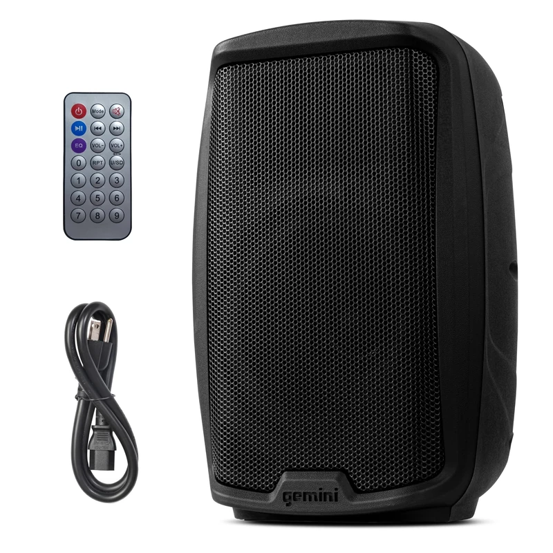 Gemini Sound As-2115Bt Active Bluetooth Pa System, 15" Inch Woofer 2000W Watts Dj Speakers, Sd, USB, Xlr Input / Output, 2 X 1/4" Inch Microphone / Rca And Aux Inputs, Tws