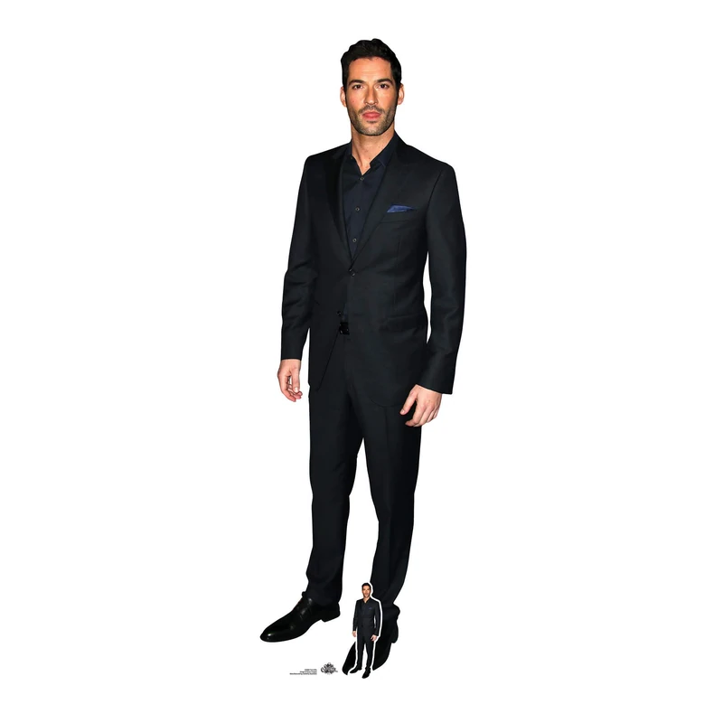 STAR CUTOUTS CS888 Tom Ellis Actor Tongue Out Lifesize Cardboard Cutout with Free Mini Standee, Multicolour
