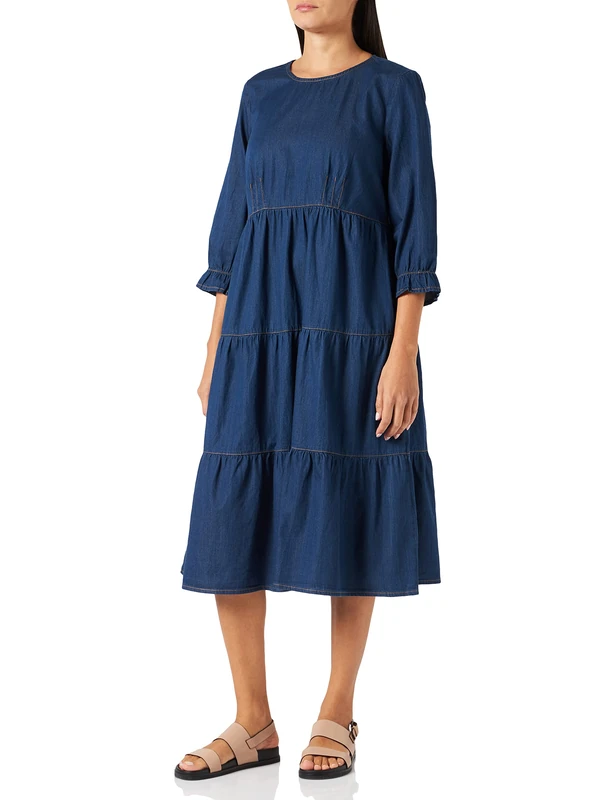 Cream Women's Crmaj Denim Dress Casual, Blue, 8