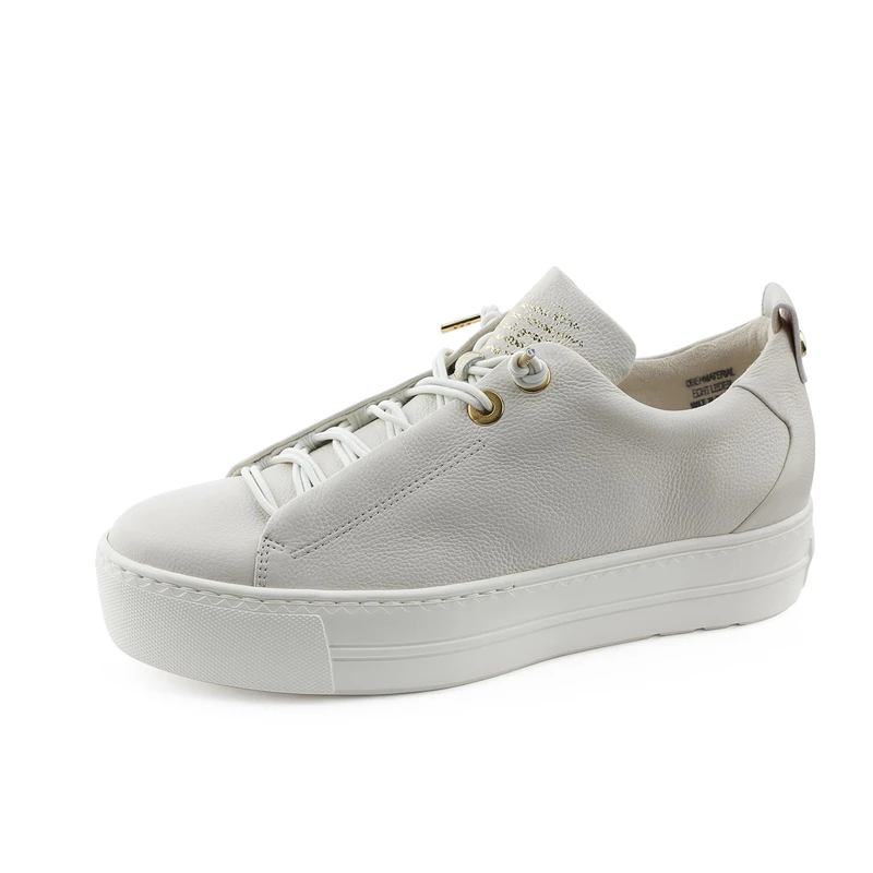 Paul Green Women Lace-Up Shoes, Ladies Comfort Shoes,Comfort Low Shoe,Laces,Comfortable,Hellbeige (Ivory/Gold),37 EU / 4 UK