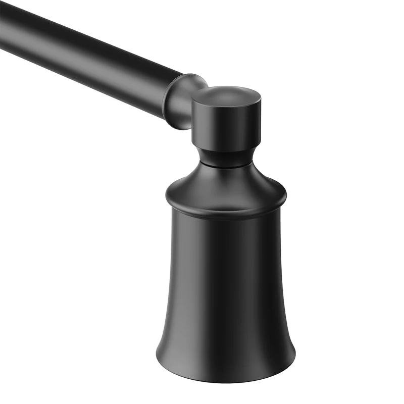 Moen YB2124BL Dartmoor 24-Inch Single Towel Bar, Matte Black