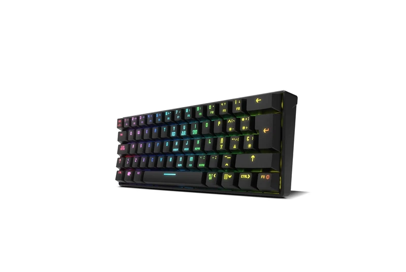 KROM KASIC NXKROMKASIC Rainbow RGB Mechanical Gaming Keyboard, Game Mode, WASD Switches and Directional Keys, Windows Vista, Window 7/8/10, USB, Layout ES, Black