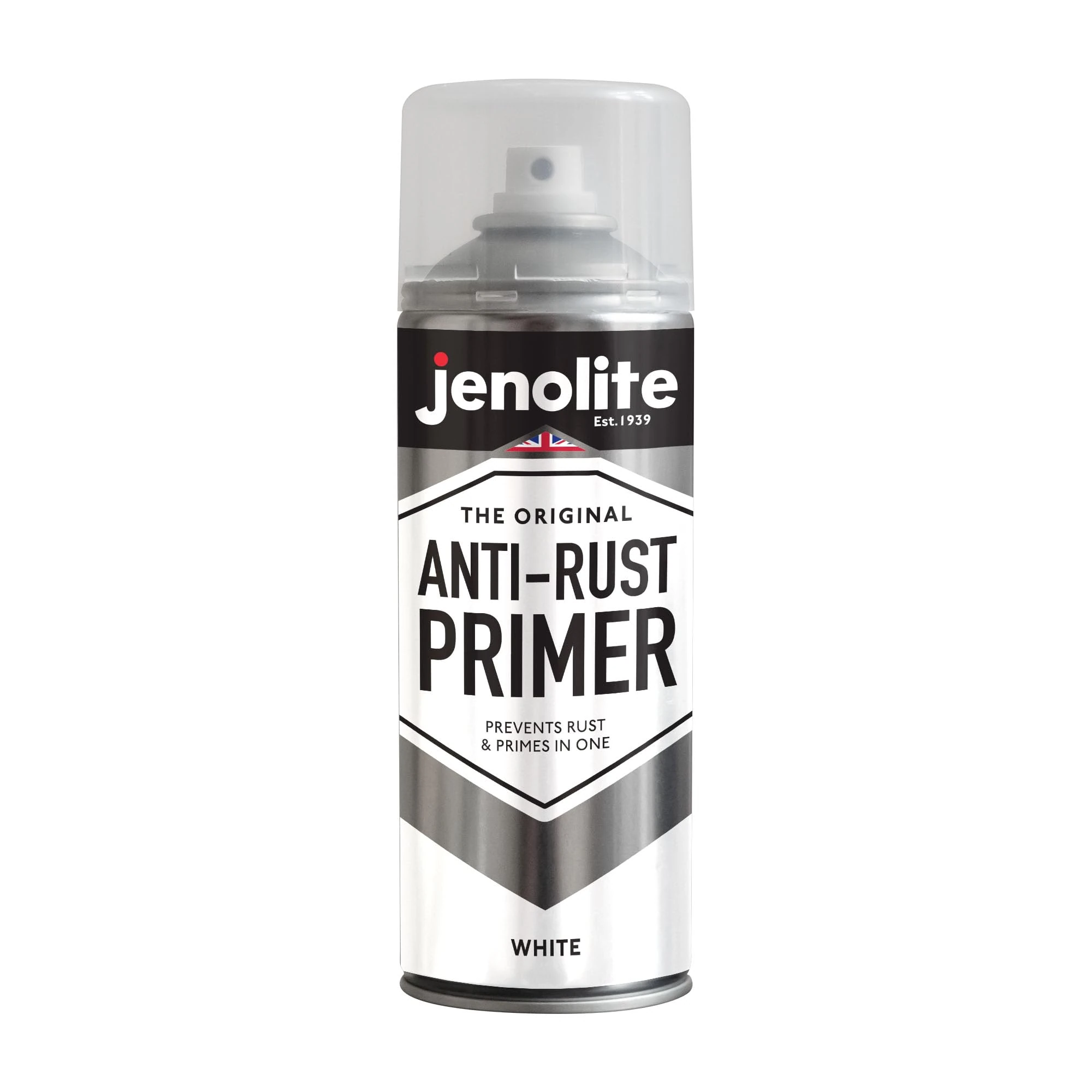 JENOLITE Anti-Rust Primer Spray Paint | WHITE | 400ml | High Performance Metal Primer | Rust & Corrosion Protection | Primer Paint For Cars, Radiators, Garden Furniture & More