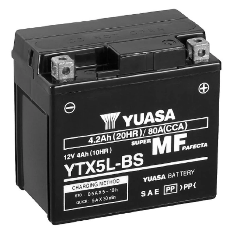 BATTERIA YUASA YTX5L (SIGILLATA ATTIVATA - FACTORY SEALED) 12V/4AH