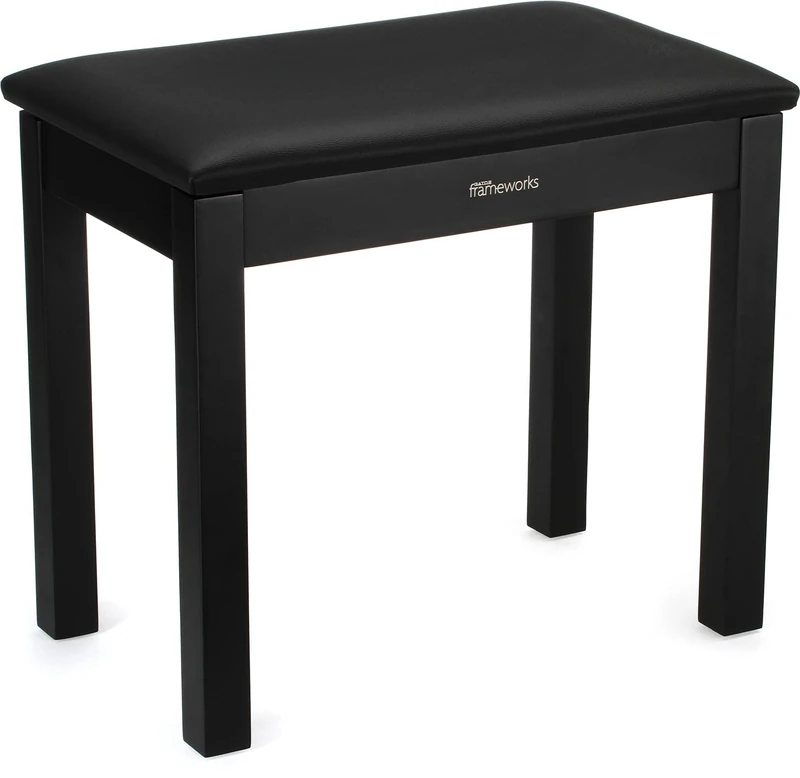 Gator Frameworks Traditional Wooden Keyboard & Piano Bench; Black (GFW-KEYBENCH-WDBK)