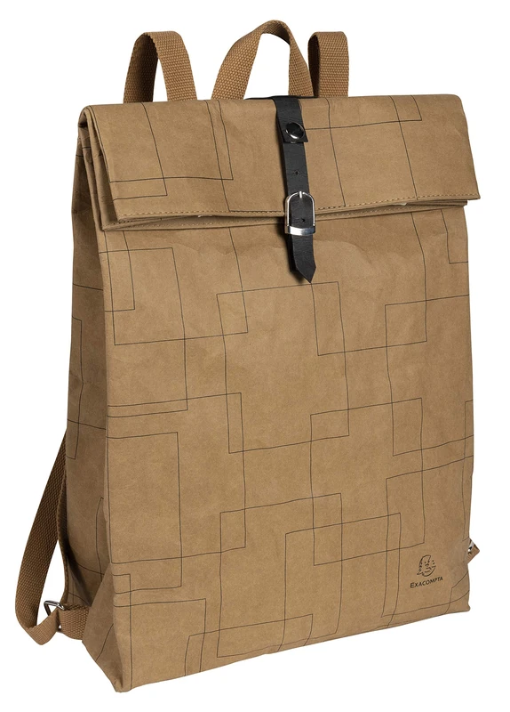 Exacompta - Ref 17640E - Eterneco Collection - Vegan Backpack - 320 x 430 x 130mm, Padded Compartment for a 14" Laptop or Tablet, Organic Cotton Handles and Lining