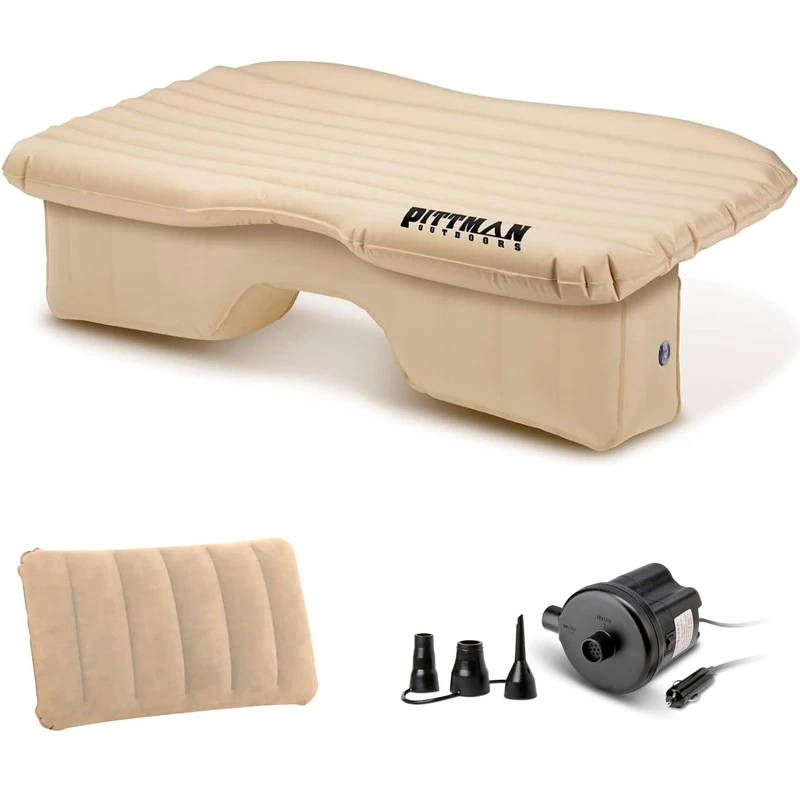 Pittman Outdoors AirBedz PPI-TAN_TRKMAT Inflatable Fabric Rear Seat Truck Air Bed Mattress | 5 Feet in Length | Fits Full-Sized Trucks and SUV's