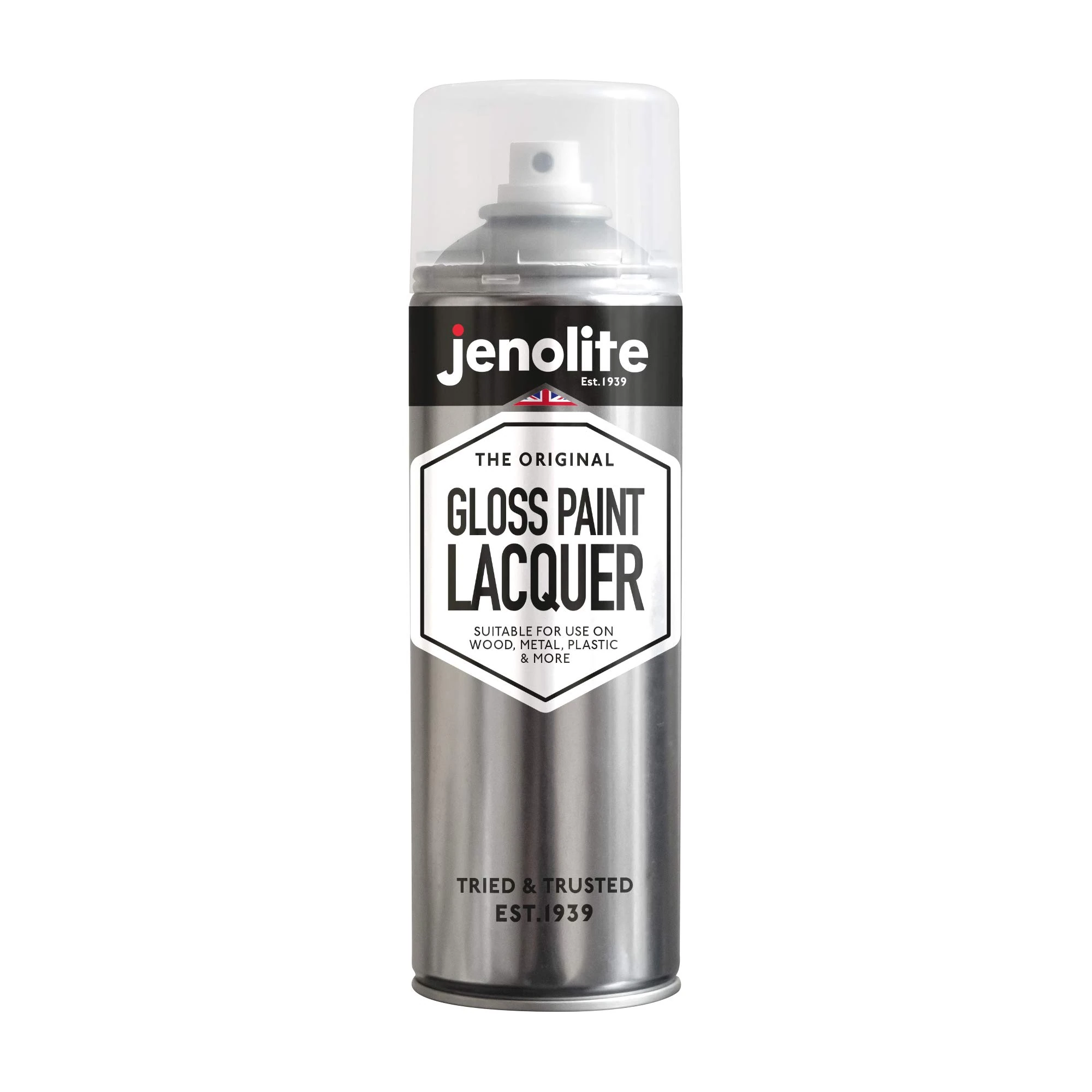 JENOLITE Clear Lacquer Spray | Gloss | Crystal Clear Finish | 500ml | Enhances & Protects Surface and Paintwork from Corrosion & UV Damage, Non-Yellowing Varnish