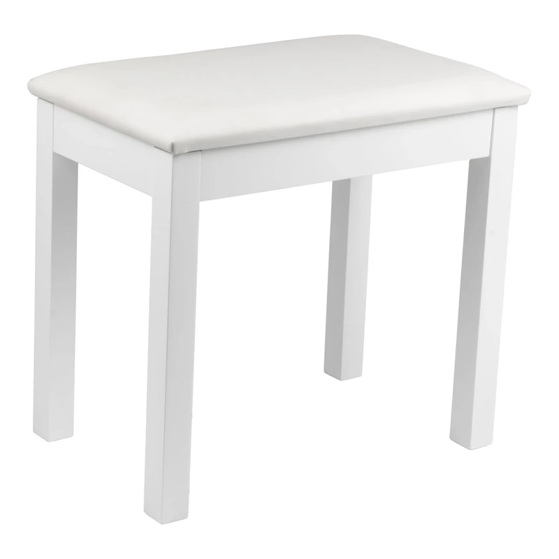 Gator Frameworks Traditional Wooden Keyboard & Piano Bench; White (GFW-KEYBENCH-WDWH)