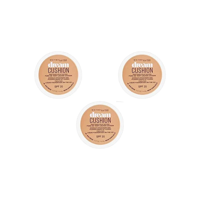 Maybelline New York Foundation dream cushion 48 Sun Beige, Pack of 3