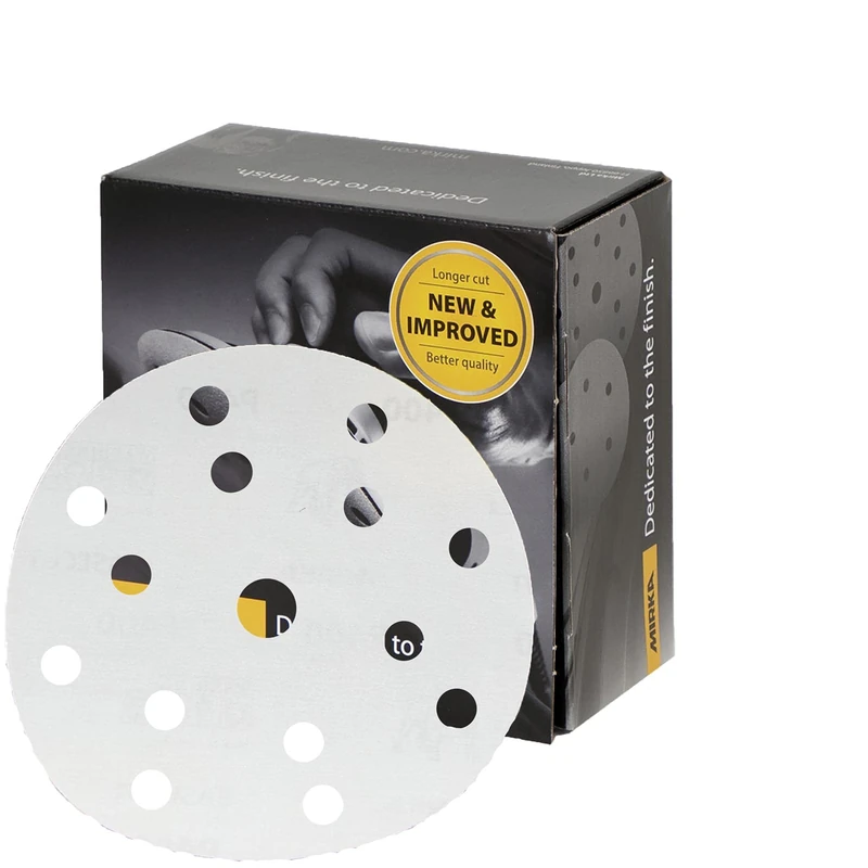 Mirka Basecut Sanding Discs 150 mm P600 Pack of 100 (2261109961) Grip 15 Holes