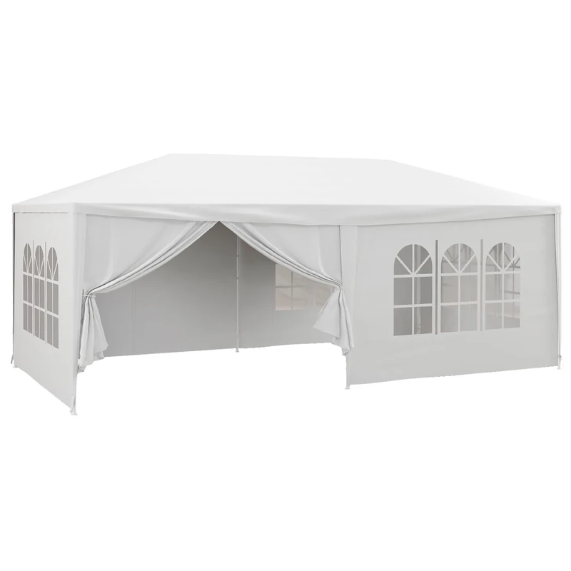 Outsunny 6 x 3m Gazebo Canopy Party Tent with Side Walls