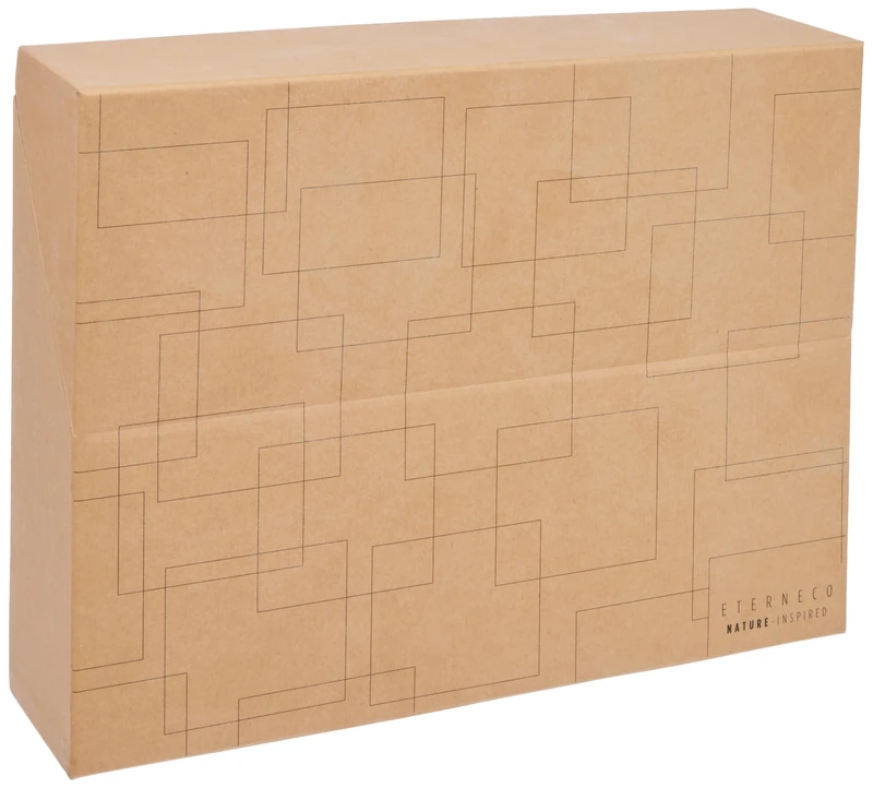 Exacompta - Ref 89847E - Eterneco Collection - Transfer Box File - 255 x 340mm, Suitablefor A4+ Documents, 90mm Spine, Metal Finger Hole - Geometric Design