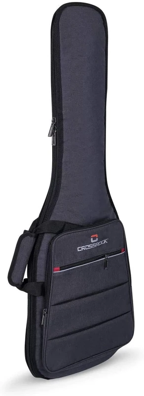 Crossrock Padded Gig Bag for Electric Guitar | 10mm Foam, Backpack Straps, Front Pocket – Lightweight Protection for Daily Practice & Lessons -Dark Gery (CRSG107EGR)