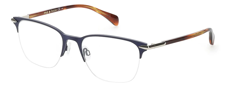 Rag&Bone Rnb7029 FLL/19 MATTE BLUE Eyewear Men's Steel, Standard, 55