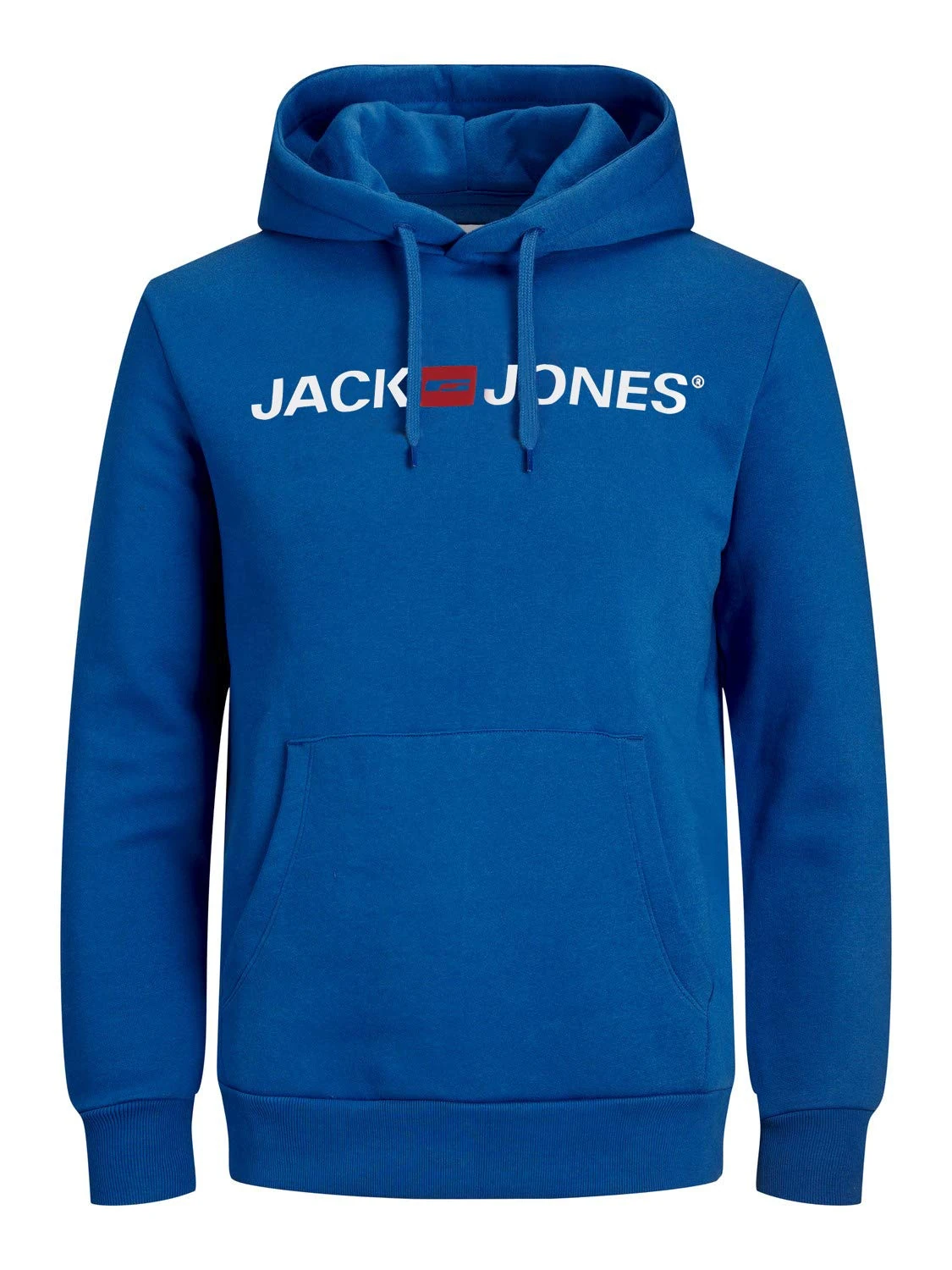 JACK & JONES Male logo hoodie, Blue (Classic Blue/Reg Fit), XL
