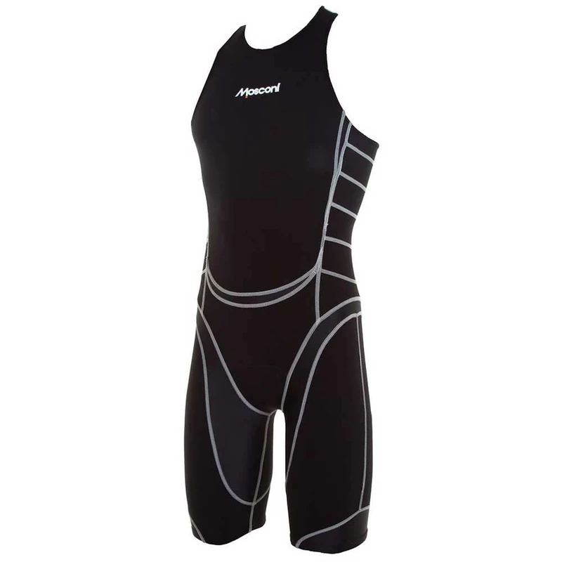 Mosconi Boys Niño Tri Shar X Pro Trajes de Baño Trisuit One Piece Swimsuit, Black/Light Grey, One Size, Black/Light Grey, One Size