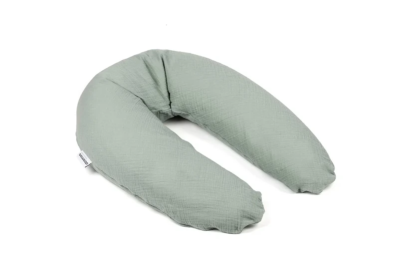 Doomoo Comfy Big Pregnancy Pillow - Adaptable for Breastfeeding, Maternity Pillow for Support, Elongated Shape, Organic Cotton - Tetra Green