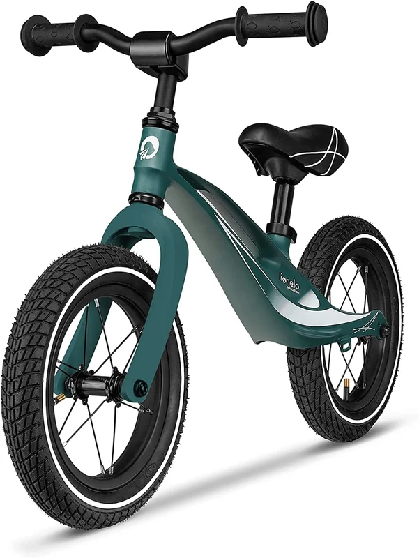 lionelo 12'' Balance Bike BART AIR for kids 2,3,4,5 Years old, Up to 30 kg, Lightweight, Adjustable Seat & Handlebar, 12 inch wheels with Inflatable Tires, Training Bicycle No Pedal, For Boys & Girls
