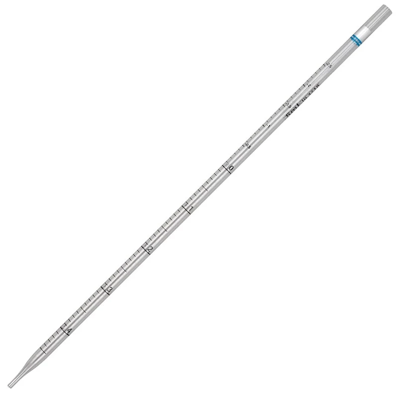 Globe Scientific Diamond Essentials Serological Pipette, 5mL, 1742, Polystyrene, Standard Tip, 342mm, Sterile, Blue Striped, Individually Wrapped, 200/Box