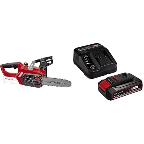Einhell GE-LC 18/25 Li-Solo Power X-Change Cordless Chainsaw - Supplied with 2.5Ah Battery and Charger Starter Kit