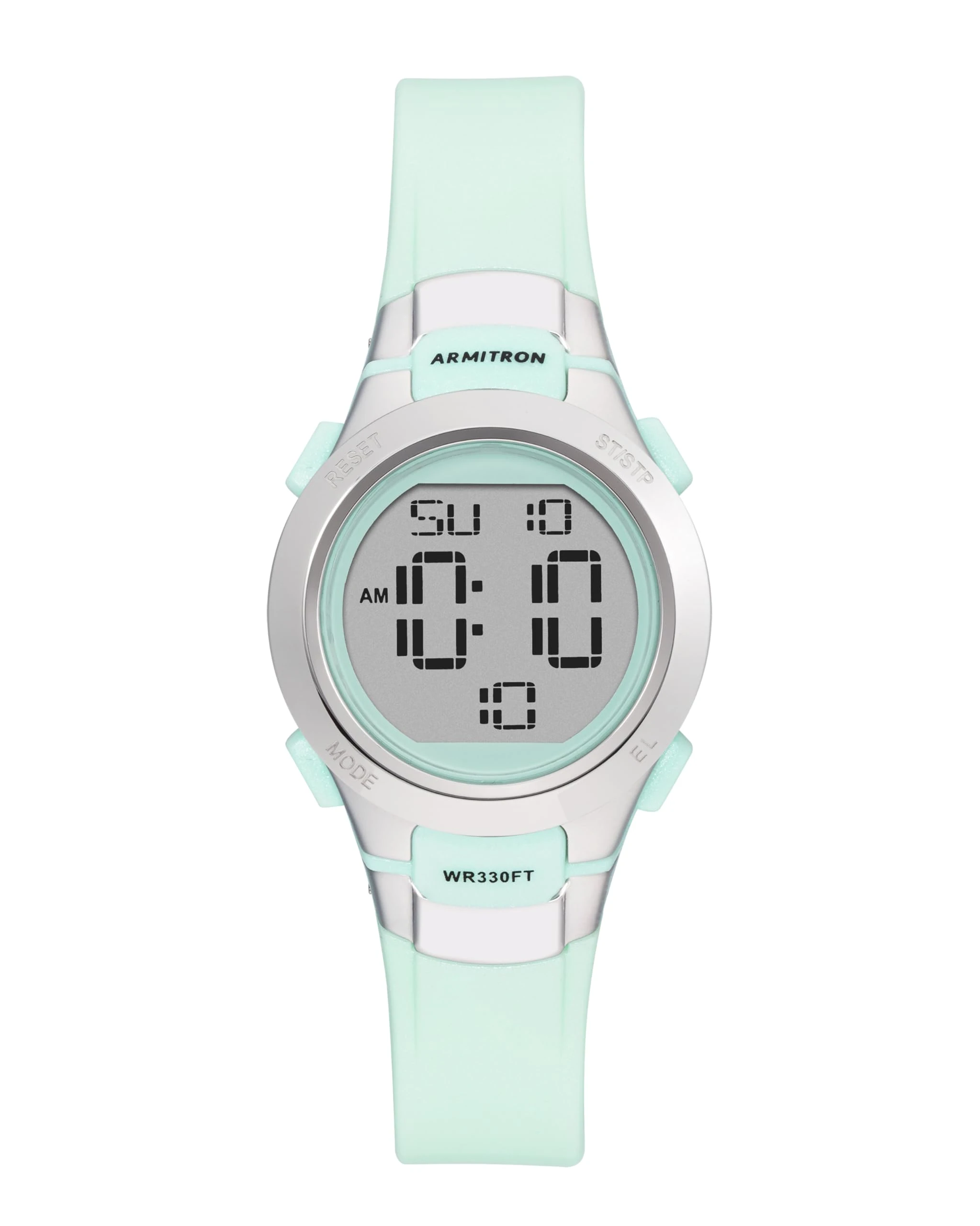 Armitron Sport Women's Digital Chronograph Resin Strap Watch, Mint Green