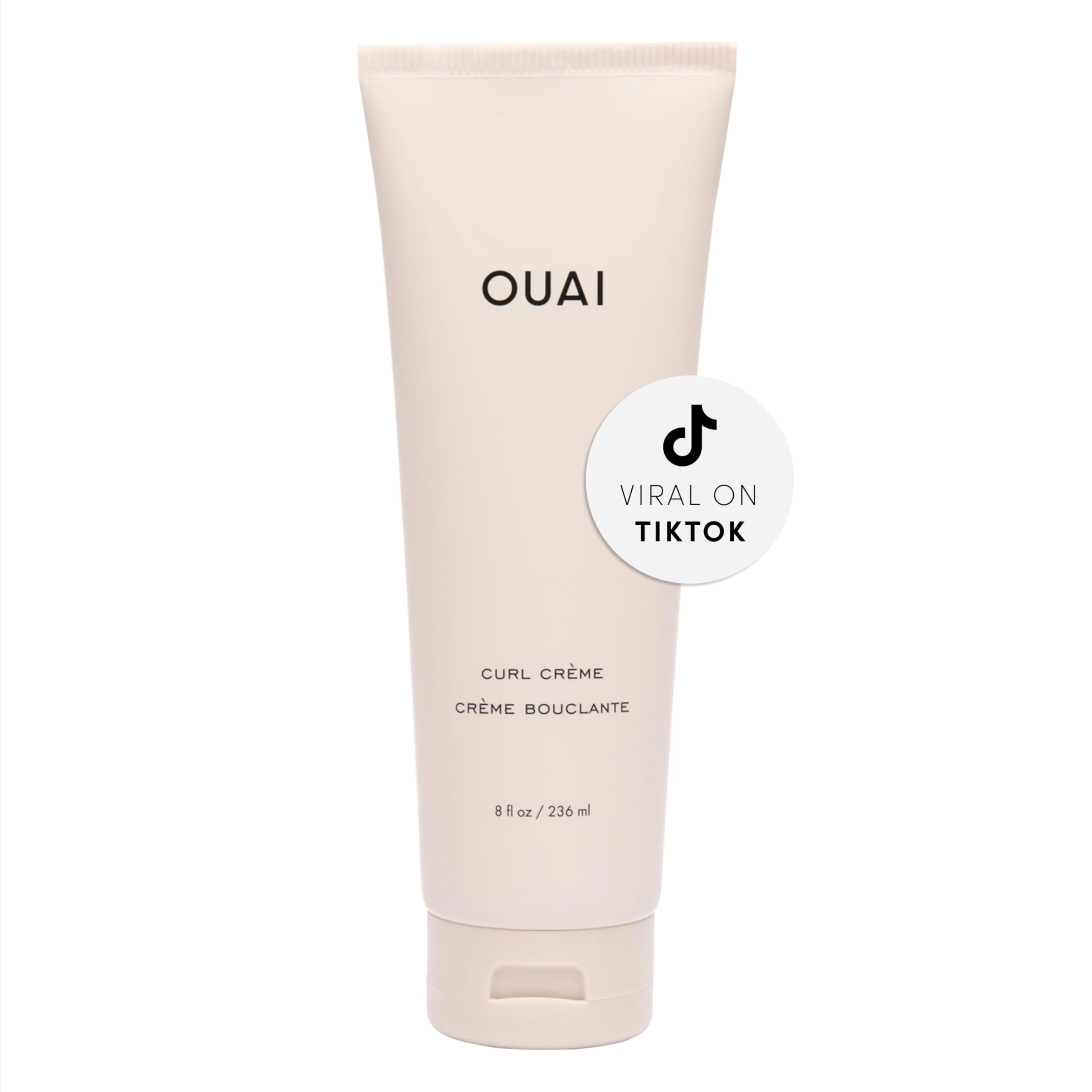 OUAI Curl Cream - Curl Defining Cream for Hydrated, Shiny Curls - Babassu and Coconut Oil, Linseed and Chia Seed Oil - Paraben, Phthalate, Sulfate and Silicone Free Curly Hair Products 236ml