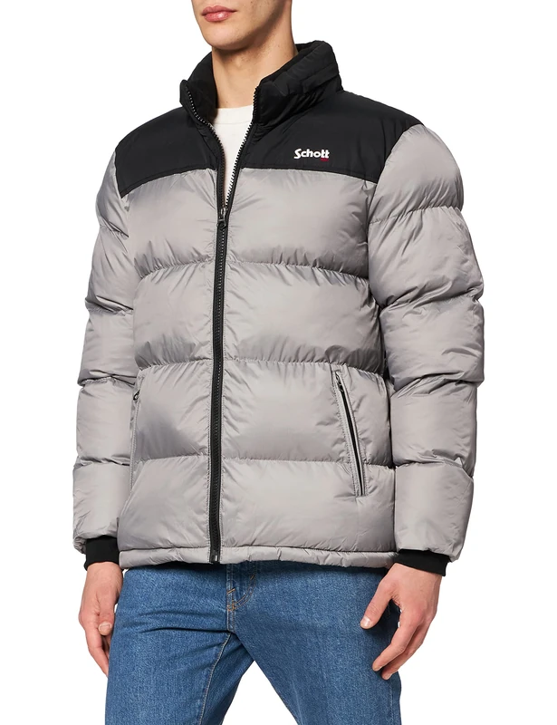 Schott NYC Men's Utah Jacket - Silver, Size S