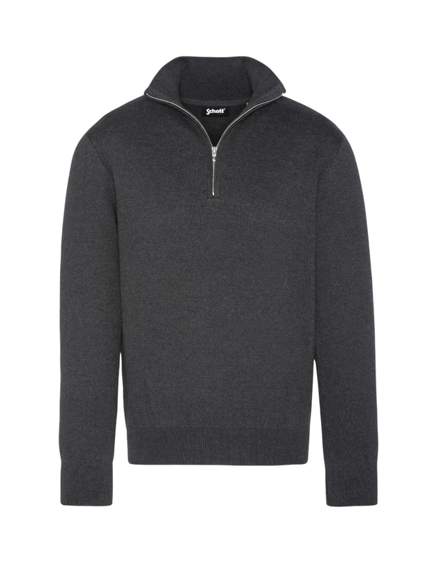 Schott NYC Men's PLKERN3 Sweater, Heather Anthracite, XX-Large