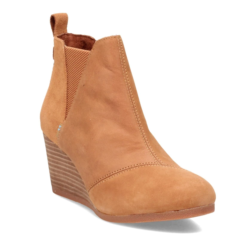 TOMS Women's Kelsey Fashion Boot, Tan Oiled Nubuck/Suede, 4 UK